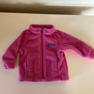 Columbia, pink baby girls jacket, size 3-6 months